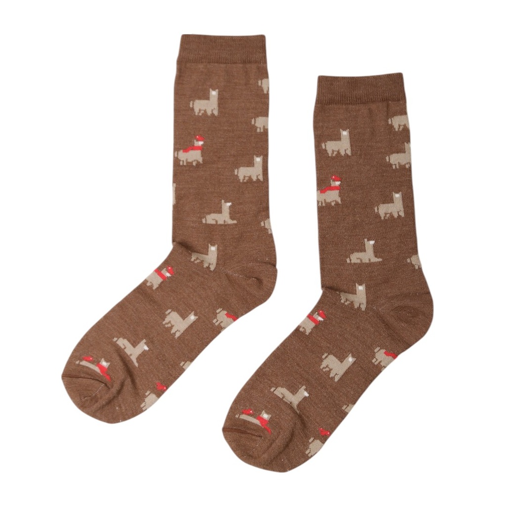 X Medias Churi pixel marrón (Muju)