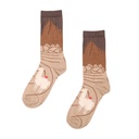 X Medias Machupicchu naranja(marron) (Muju)